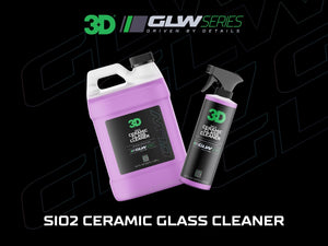 3D SiO2 Ceramic Glass Cleaner, GLW Series | Water & Rain Repellent | All-Weather Protective Ceramic Glass Cleaner | Safe for Tinted, Non-Tinted Windows & Mirrors | DIY Car Detailing | 16 oz