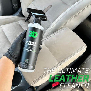 3D Leather Cleaner for Car, GLW Series | Ultimate Deep Cleaning | Removes Dirt, Grease, Body Oils | DIY Car Detailing | Versatile Cleaner for All Leather Goods | 64 oz