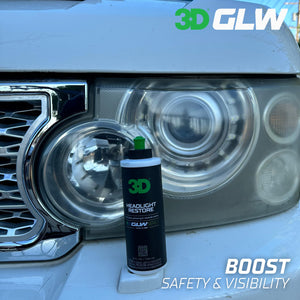 3D Headlight Restore GLW Series | Restores & Polishes Headlights | Removes Dullness, Yellowing and Oxidation | Crystal Clear Optics | Improves Original Clarity | Great for Cars, Trucks, SUVs, RVs 8 oz