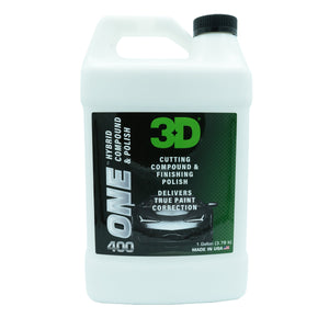 3D ONE Hybrid Compound & Finishing Polish 1 Gallon Made In USA by 3D Car Care Products in California.  Available at 3D Car Care Miami store and www.3dcarcaremiami.com